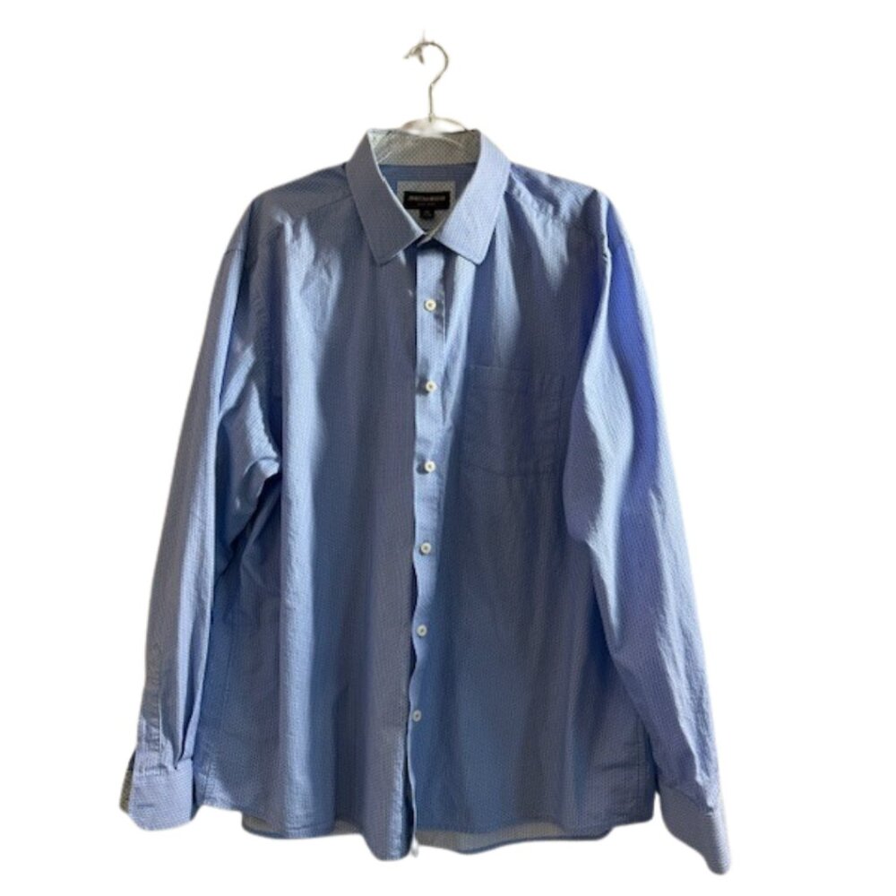 Johnston & Murphy Men's Button-Up Shirt Blue XXL Classic Fit - Picture 5 of 8